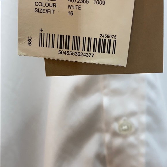 Burberry Men's Uniform White Dress Shirt NWT - Picture 4 of 7